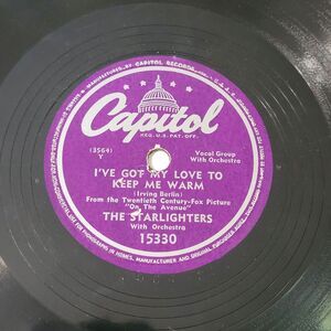 The Starlighters 78 RPM "I've Got My Love To Keep Me Warm/More Beer!" Capitol V+
